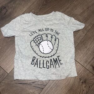 Gray Kids Baseball Graphic T-Shirt